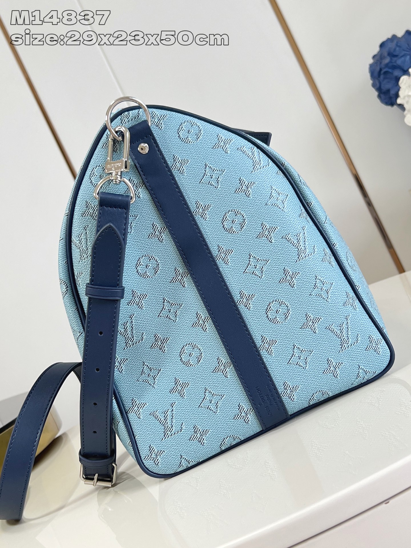 大人気でお買い得なルイヴィトンバッグチャーム激安通販 プリント 牛革 ハンドバッグ ブルー_4