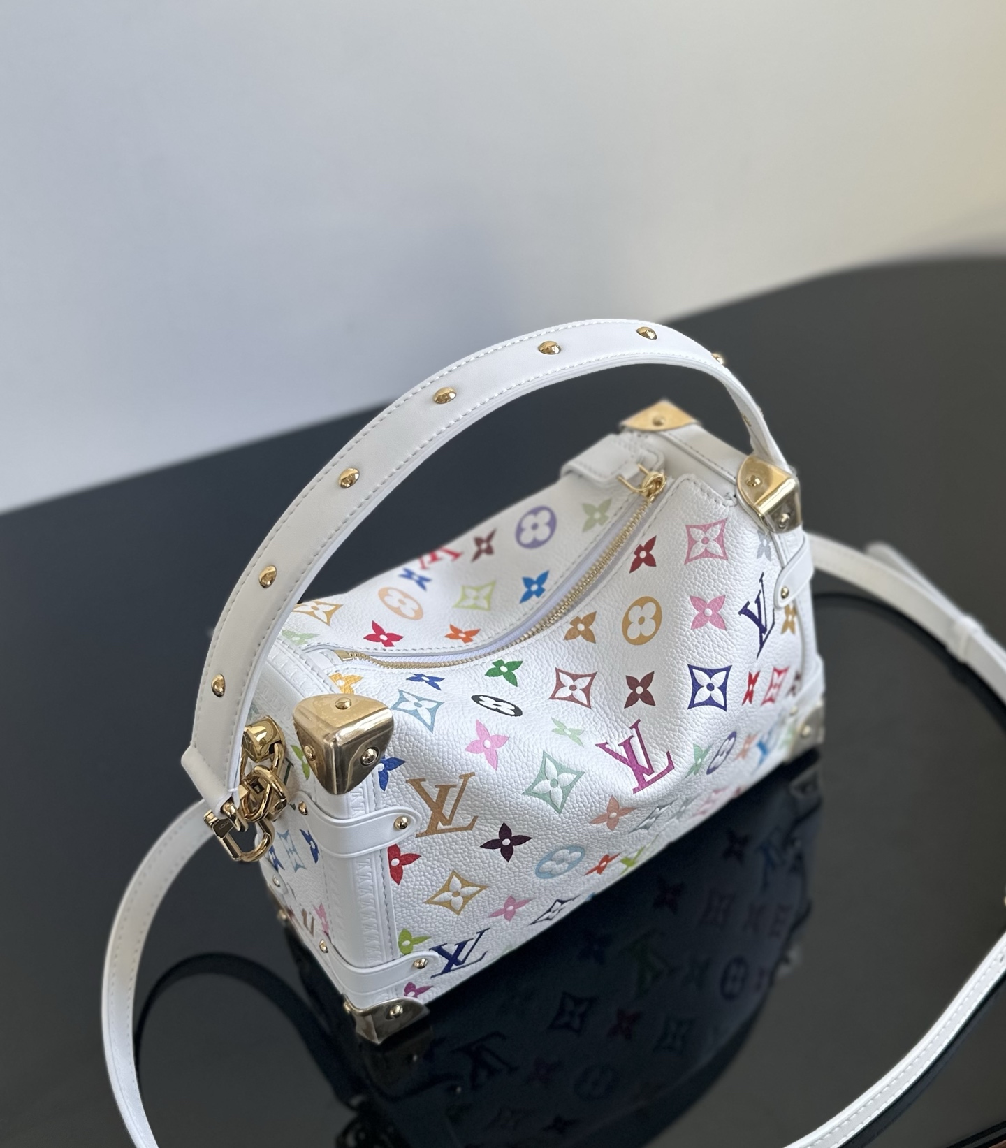 ヴィトン バッグ クロコスーパーコピー 可愛い レザー 牛革 ハンドバッグ プリント ホワイト_4