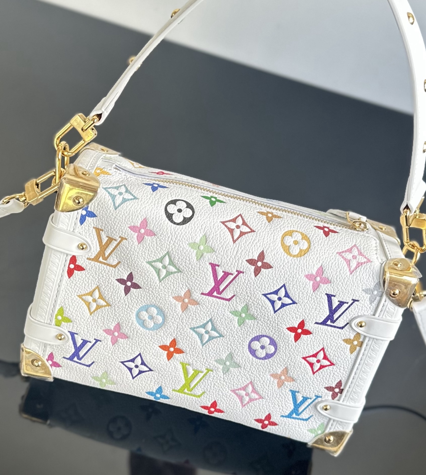 ヴィトン バッグ クロコスーパーコピー 可愛い レザー 牛革 ハンドバッグ プリント ホワイト_6