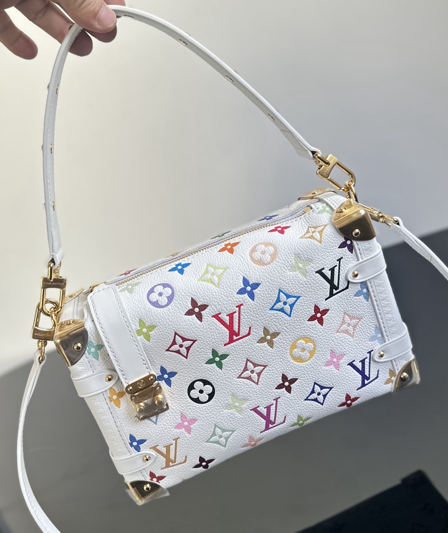 ヴィトン バッグ クロコスーパーコピー 可愛い レザー 牛革 ハンドバッグ プリント ホワイト_8