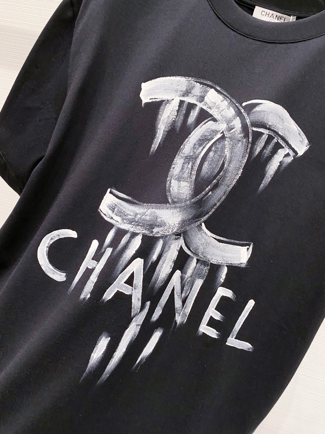 お買い得なchanel t シャツ レディーススーパーコピー 柔軟 トップス 短袖 純綿 シンプル ブラック_7