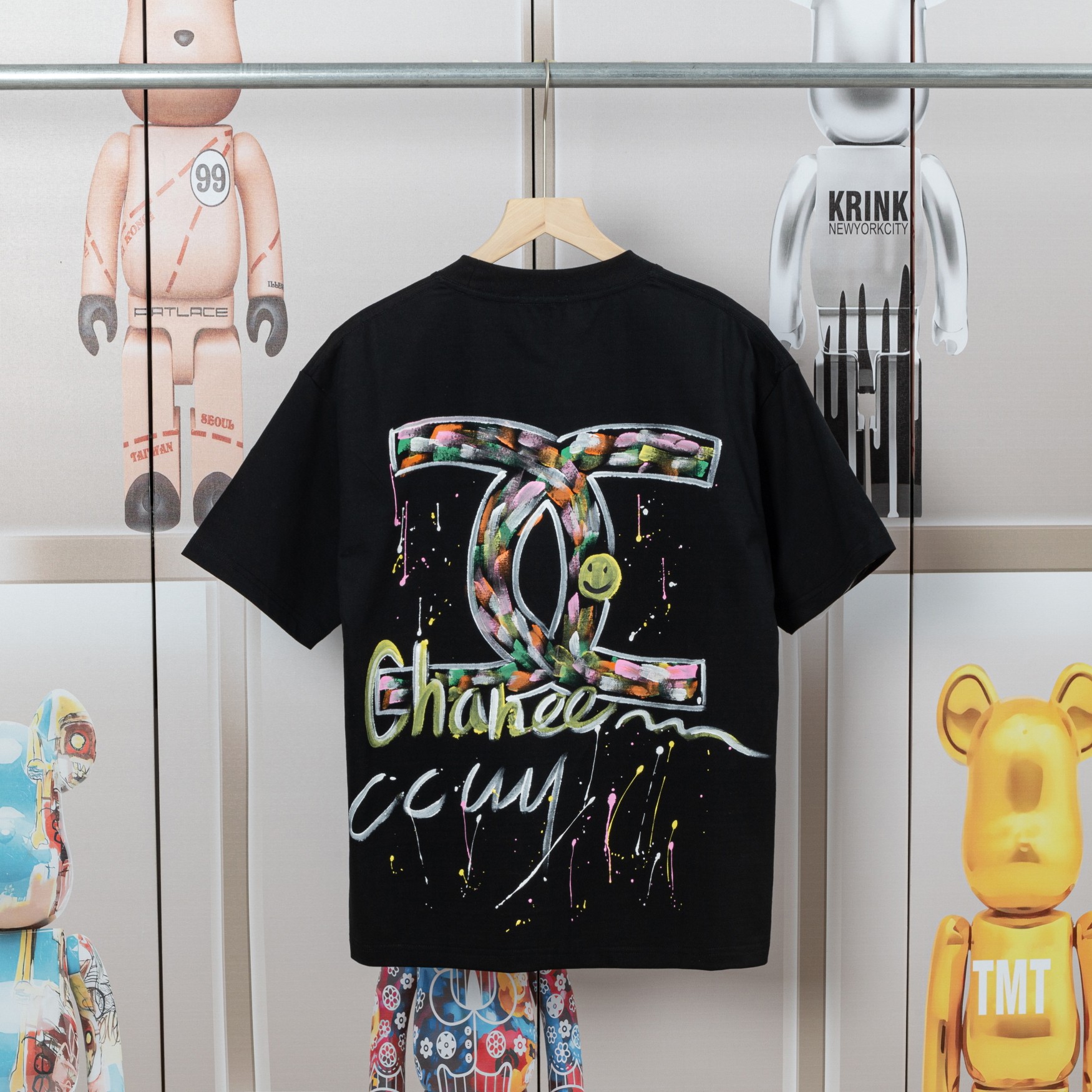 2025年のお買い得品 chanel boutique t シャツ偽物 プリント 柔軟 トップス 短袖 純綿 シンプル ブラック_2