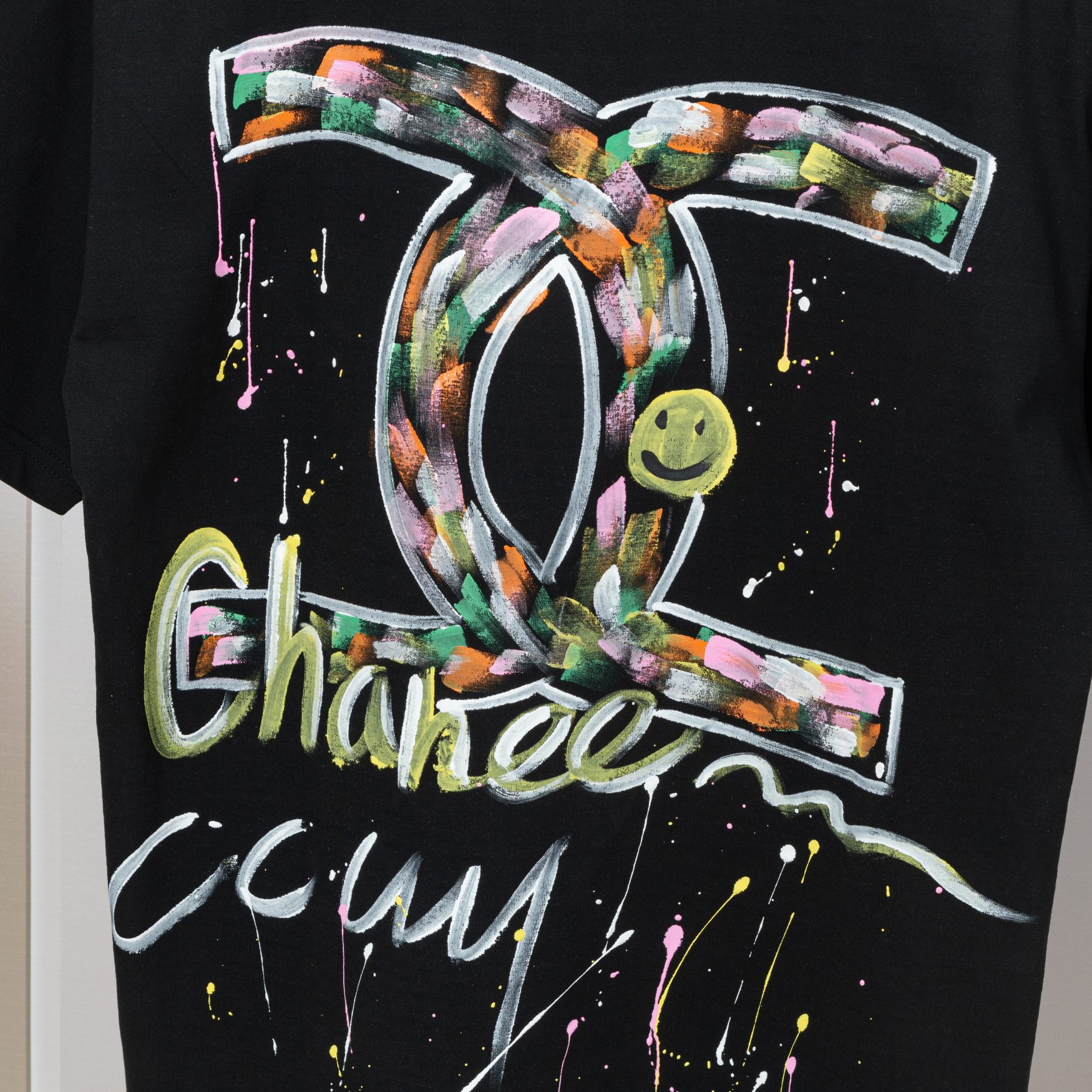 2025年のお買い得品 chanel boutique t シャツ偽物 プリント 柔軟 トップス 短袖 純綿 シンプル ブラック_6
