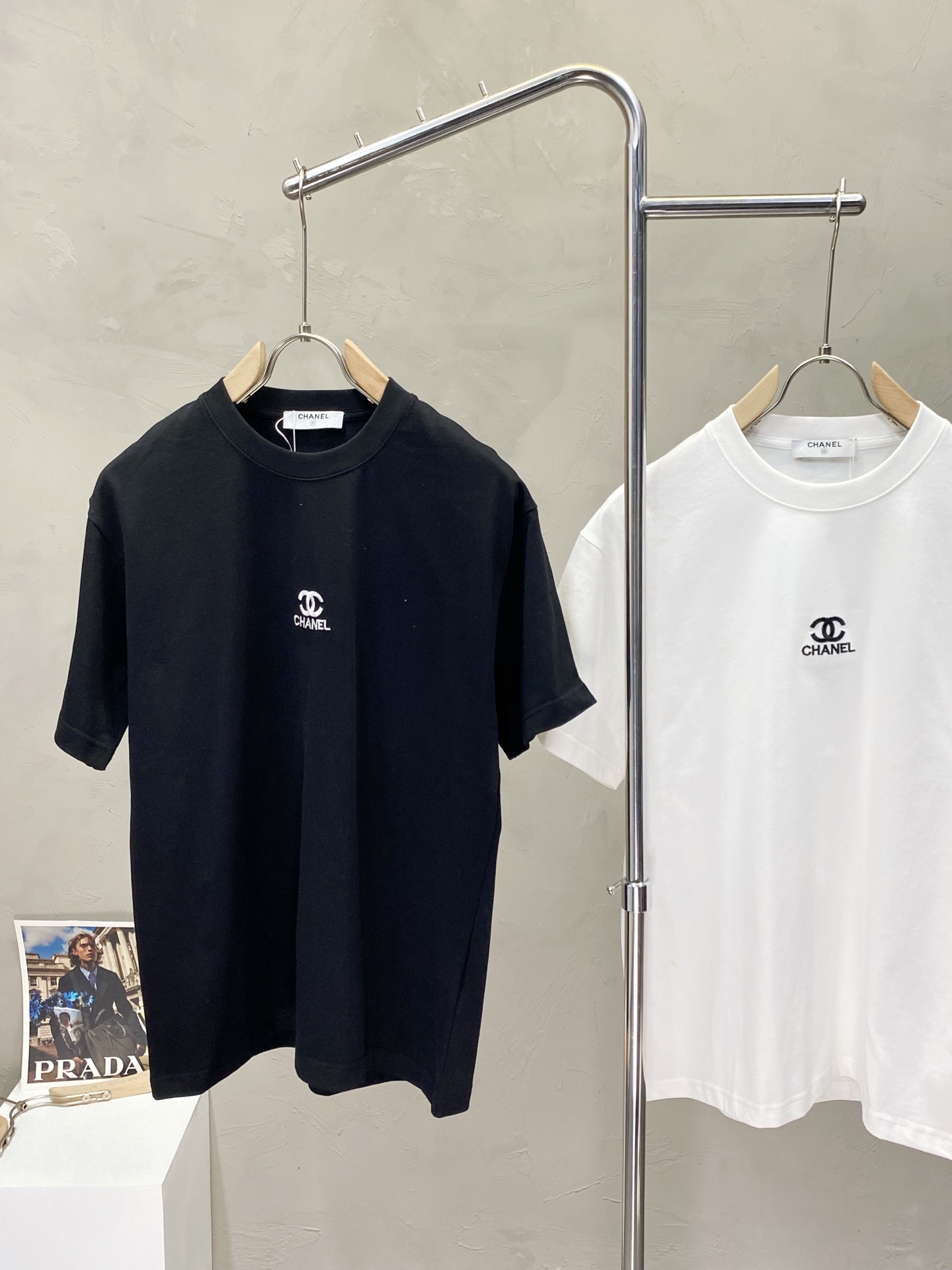 chanel t シャツ ピンクスーパーコピー メンズ 柔軟 トップス 短袖 100％綿 2色可選_2