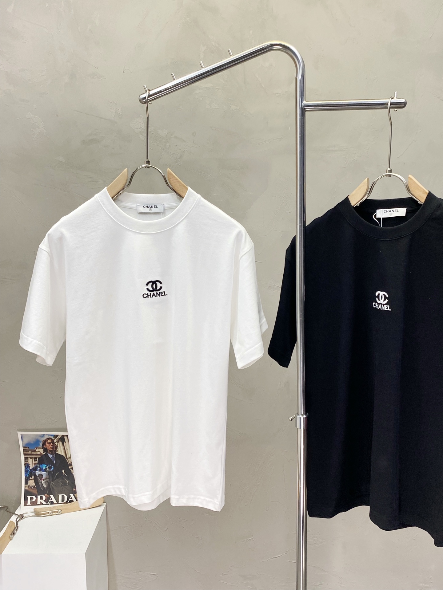 chanel t シャツ ピンクスーパーコピー メンズ 柔軟 トップス 短袖 100％綿 2色可選_4
