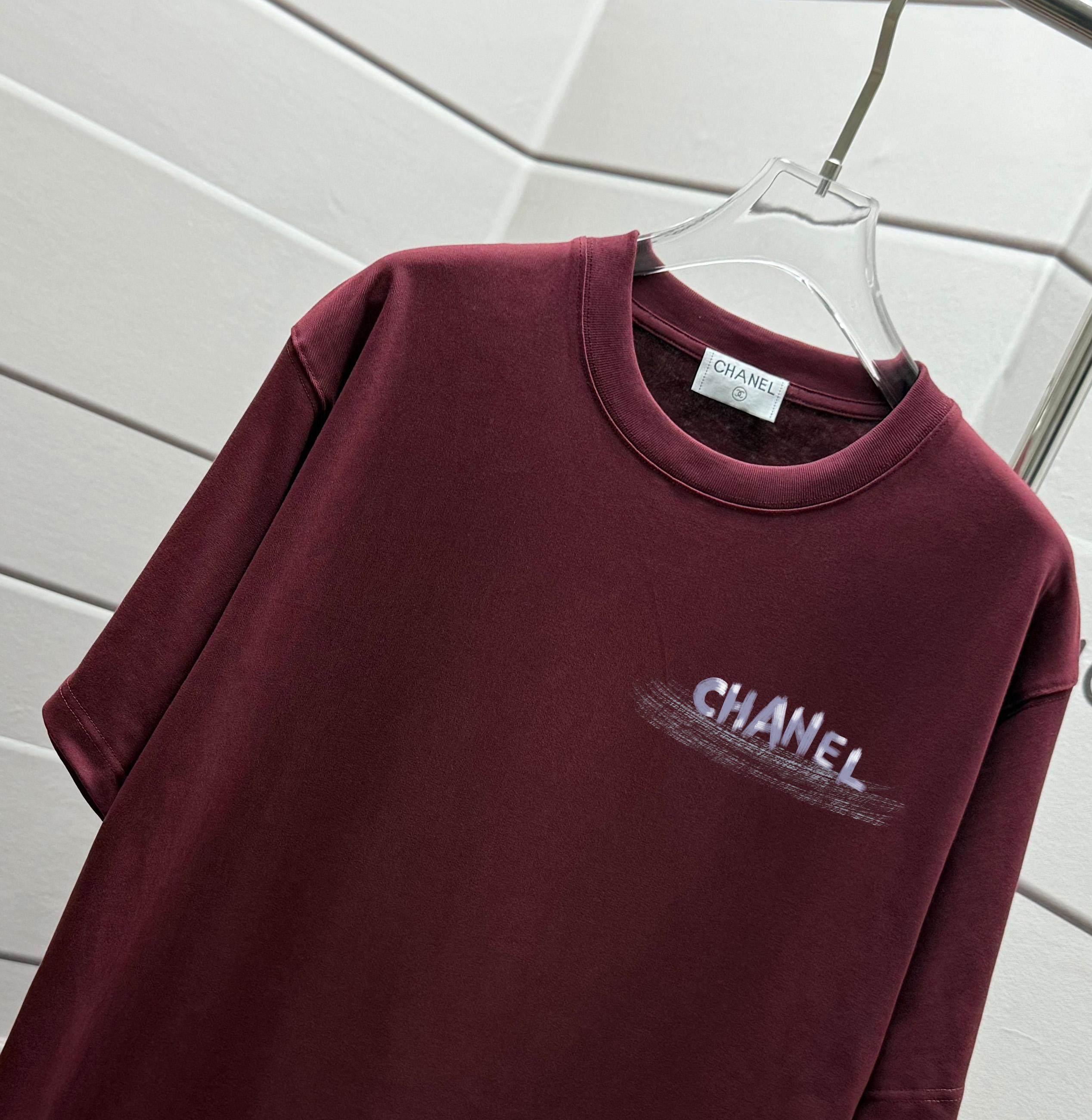 爆買いで大得価のchanel t シャツ 値段コピー シンプル 柔軟 トップス 短袖 100％綿 ゆったり レッド_3