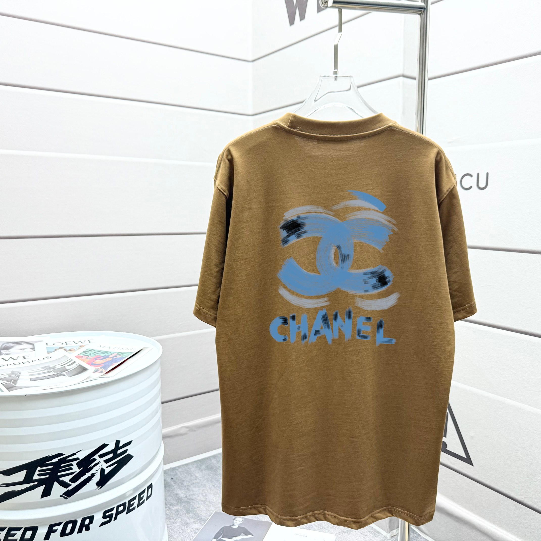 chanel t シャツ スーパーコピー シンプル 柔軟 トップス 短袖 100％綿 ゆったり ブラウン_2