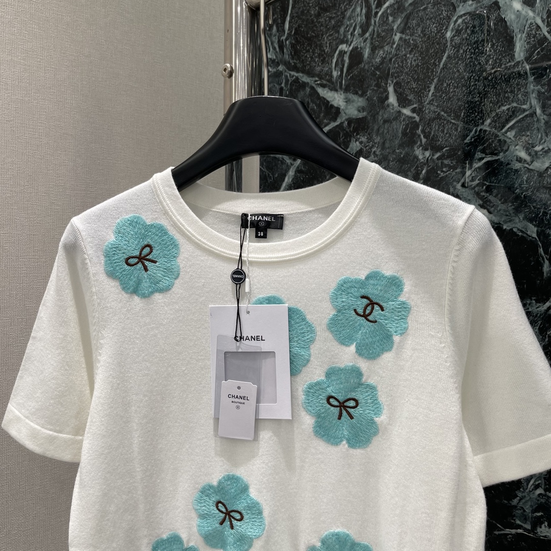 chanel ボーダー t シャツコピー シンプル 柔軟 トップス 短袖 100％綿 プリント 2色可選_4