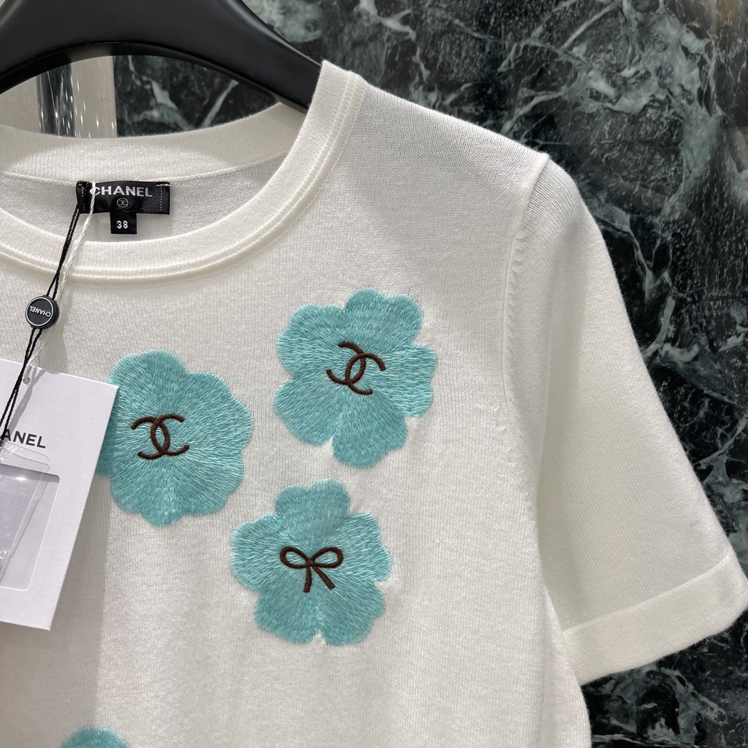 chanel ボーダー t シャツコピー シンプル 柔軟 トップス 短袖 100％綿 プリント 2色可選_5