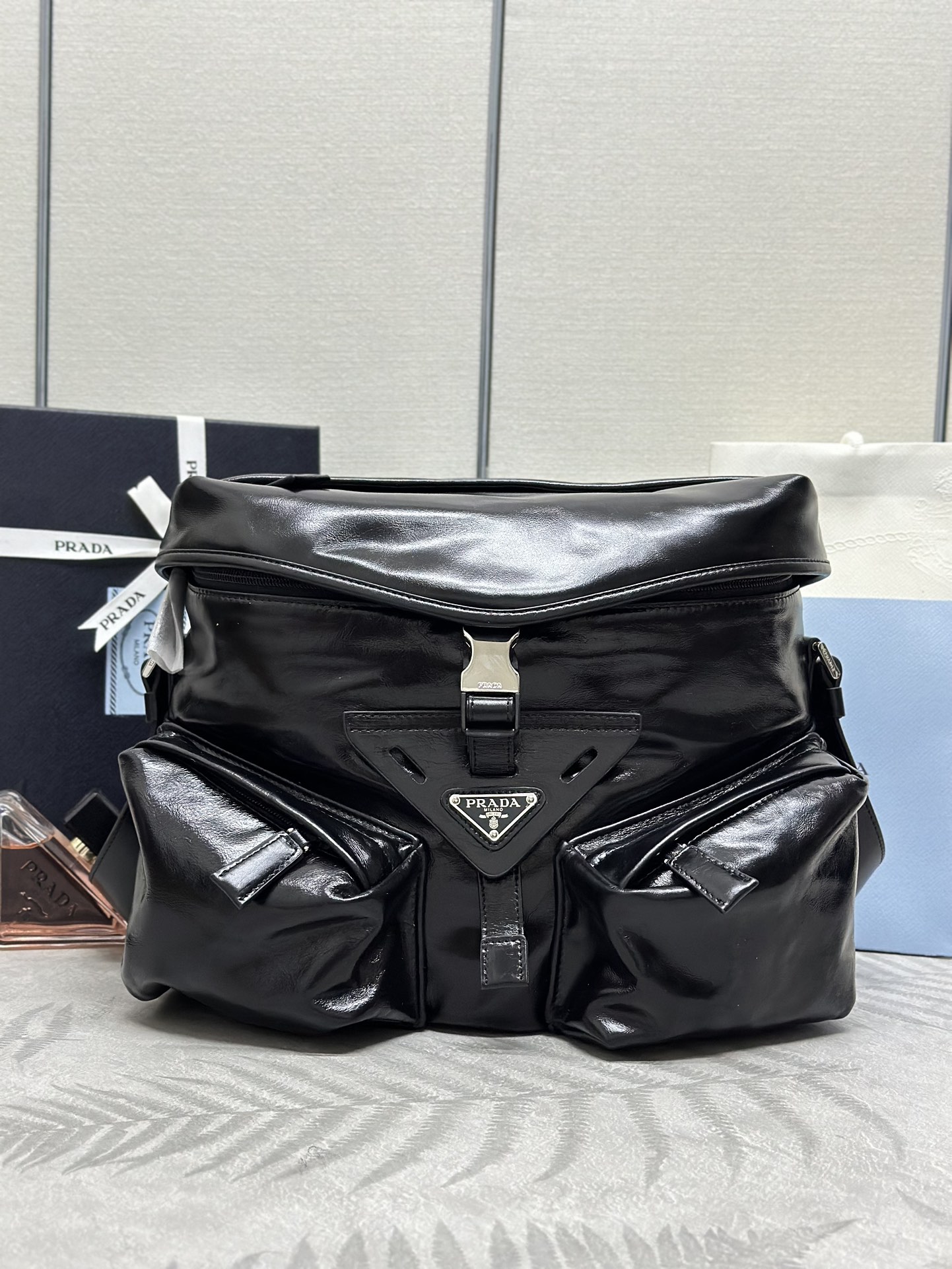 超激得の新品 プラダ バッグ キルトコピー 2VD062 本革 レザー 斜め掛けバッグ ブラック_5