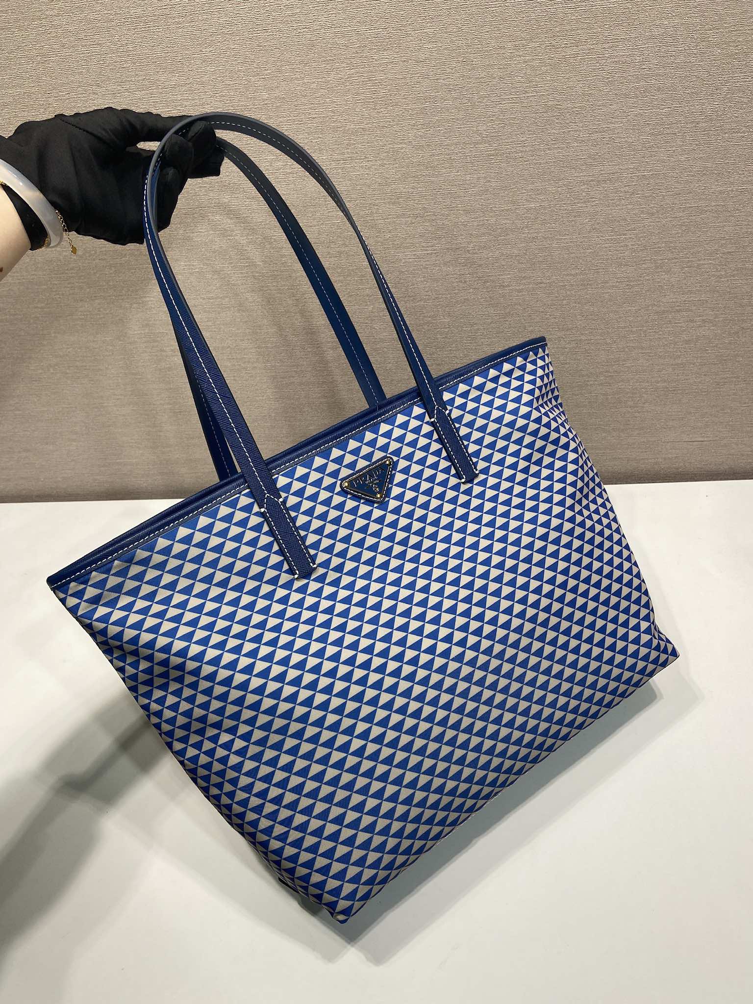 プラダバッグ ショルダー偽物 本革 レザー ハンドバッグ トート 1BD552 ブルー_3