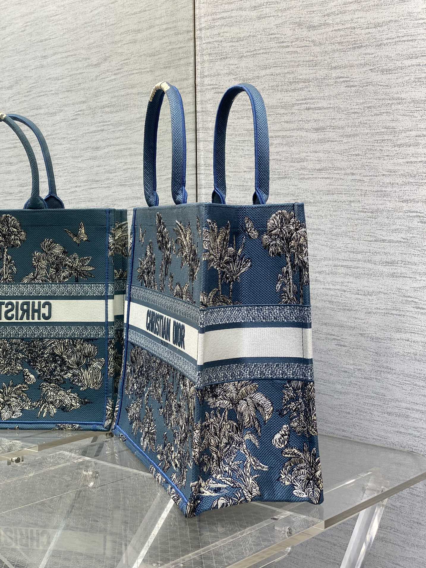 dior カバンスーパーコピー ハンドバッグ 本革 レザー 大容量 プリント シンプル ブルー_3