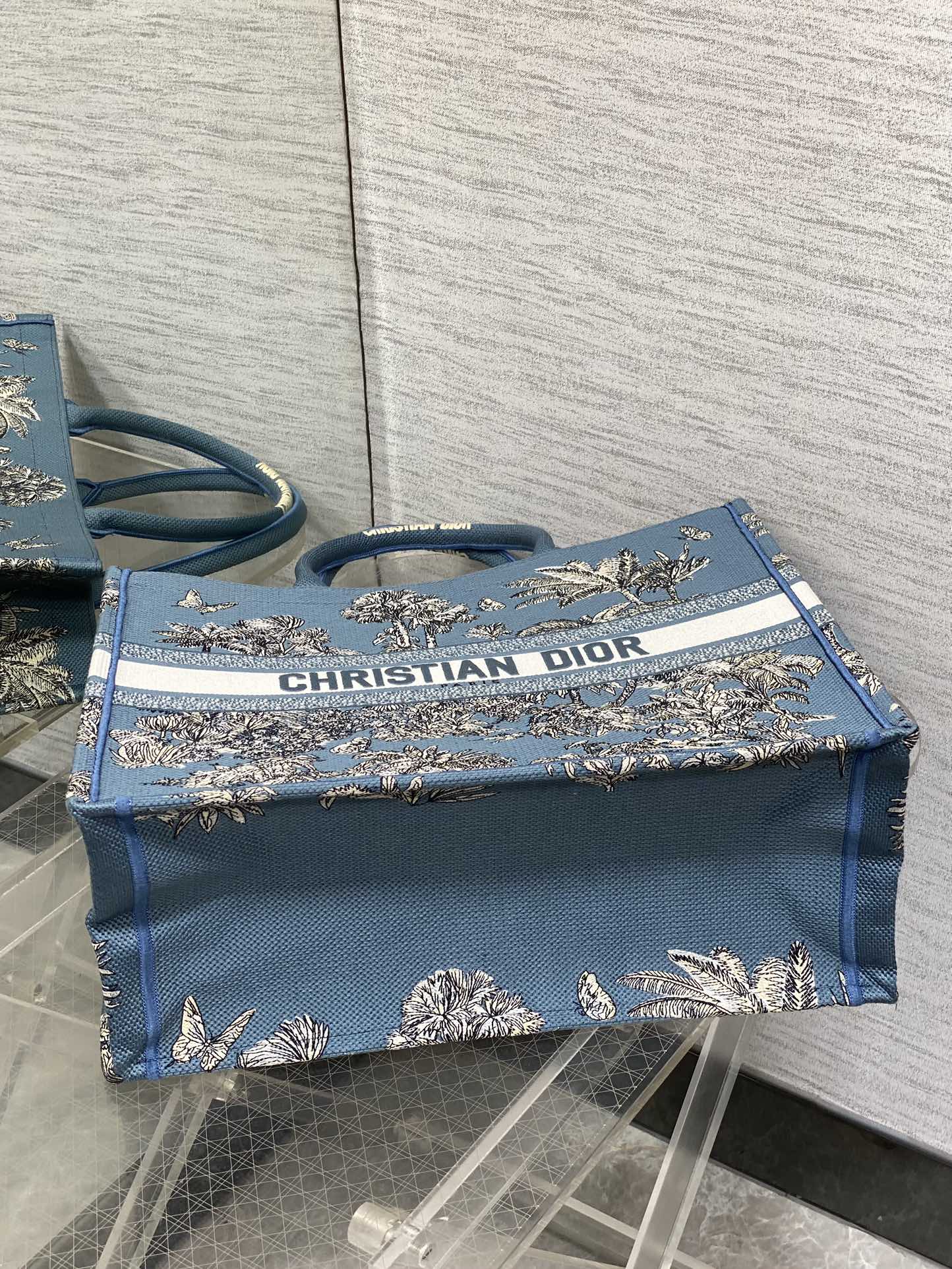 dior カバンスーパーコピー ハンドバッグ 本革 レザー 大容量 プリント シンプル ブルー_5