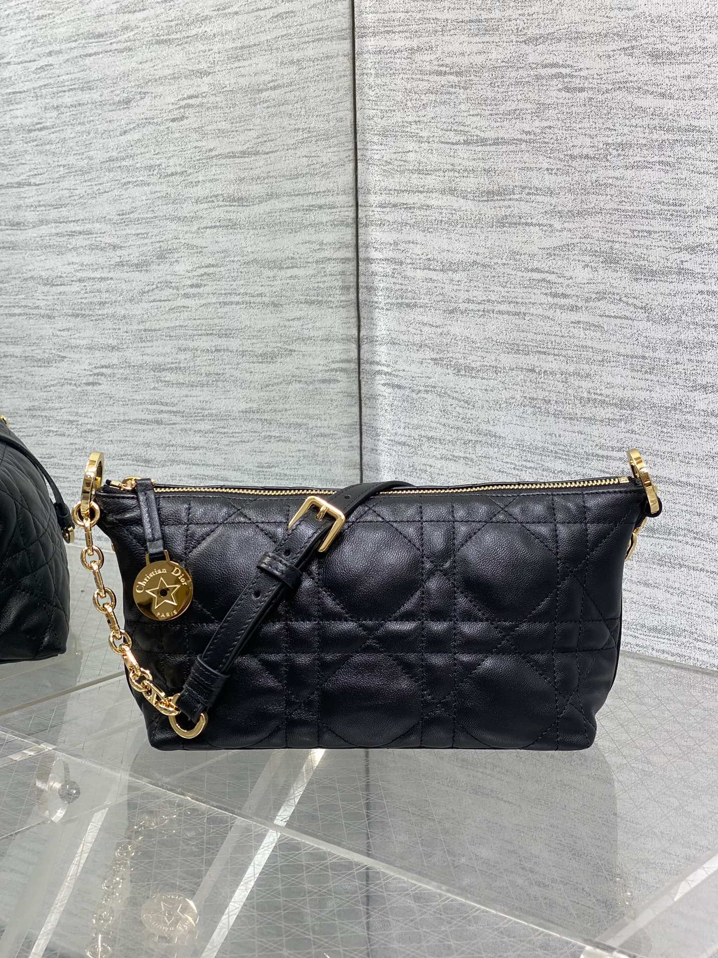 超激得価格 dior バニティ バッグＮ級品 斜め掛け 本革 レザー ハンドバッグ ブラック_2