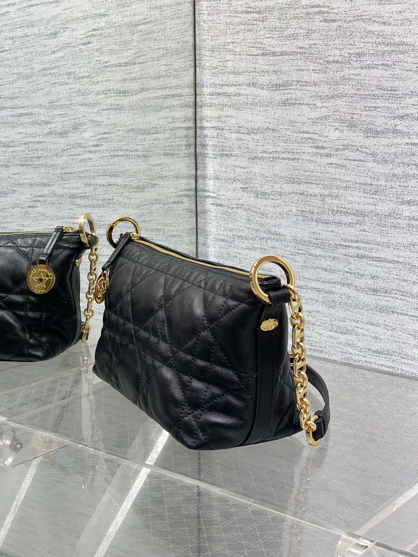超激得価格 dior バニティ バッグＮ級品 斜め掛け 本革 レザー ハンドバッグ ブラック_3