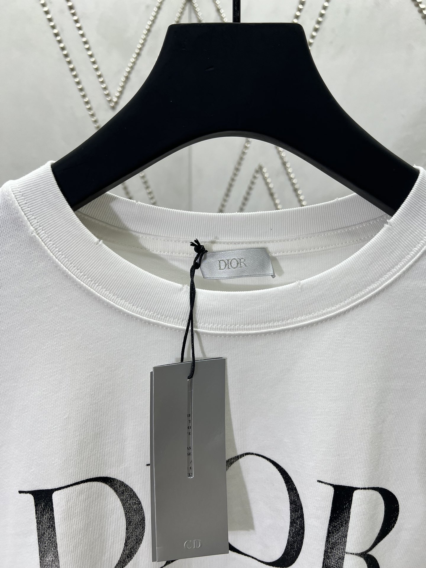 超低価格 ディオールtシャツ激安通販 半袖 トップス プリント 純綿 男女兼用 ホワイト_3