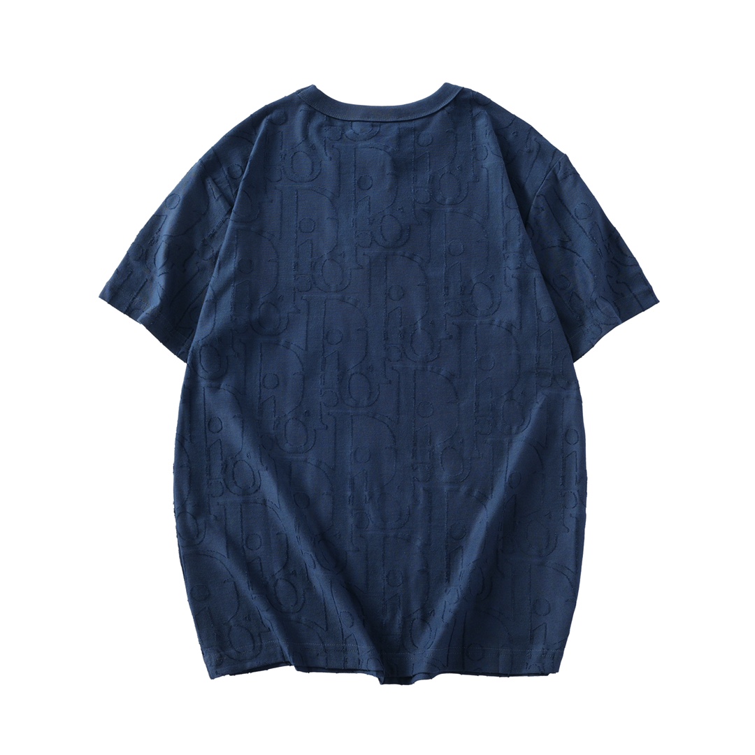 ディオールtシャツレディースコピー シンプル 短袖 トップス  純綿 ブルー_2