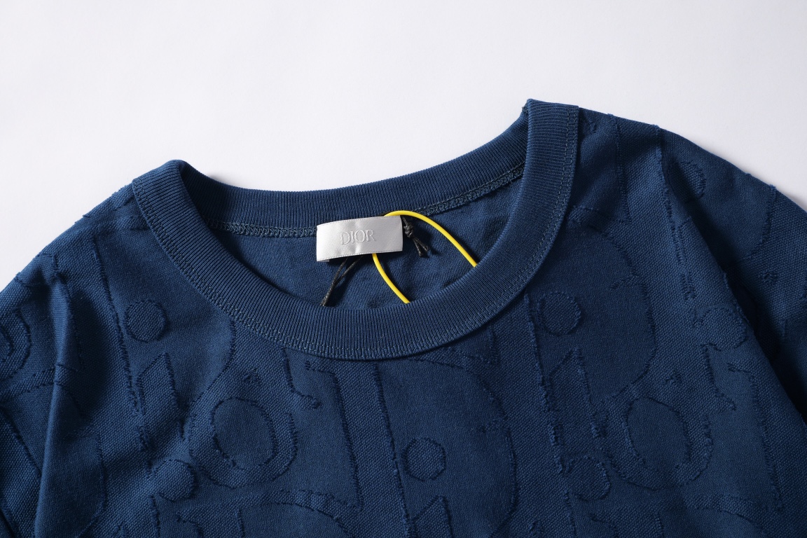 ディオールtシャツレディースコピー シンプル 短袖 トップス  純綿 ブルー_5