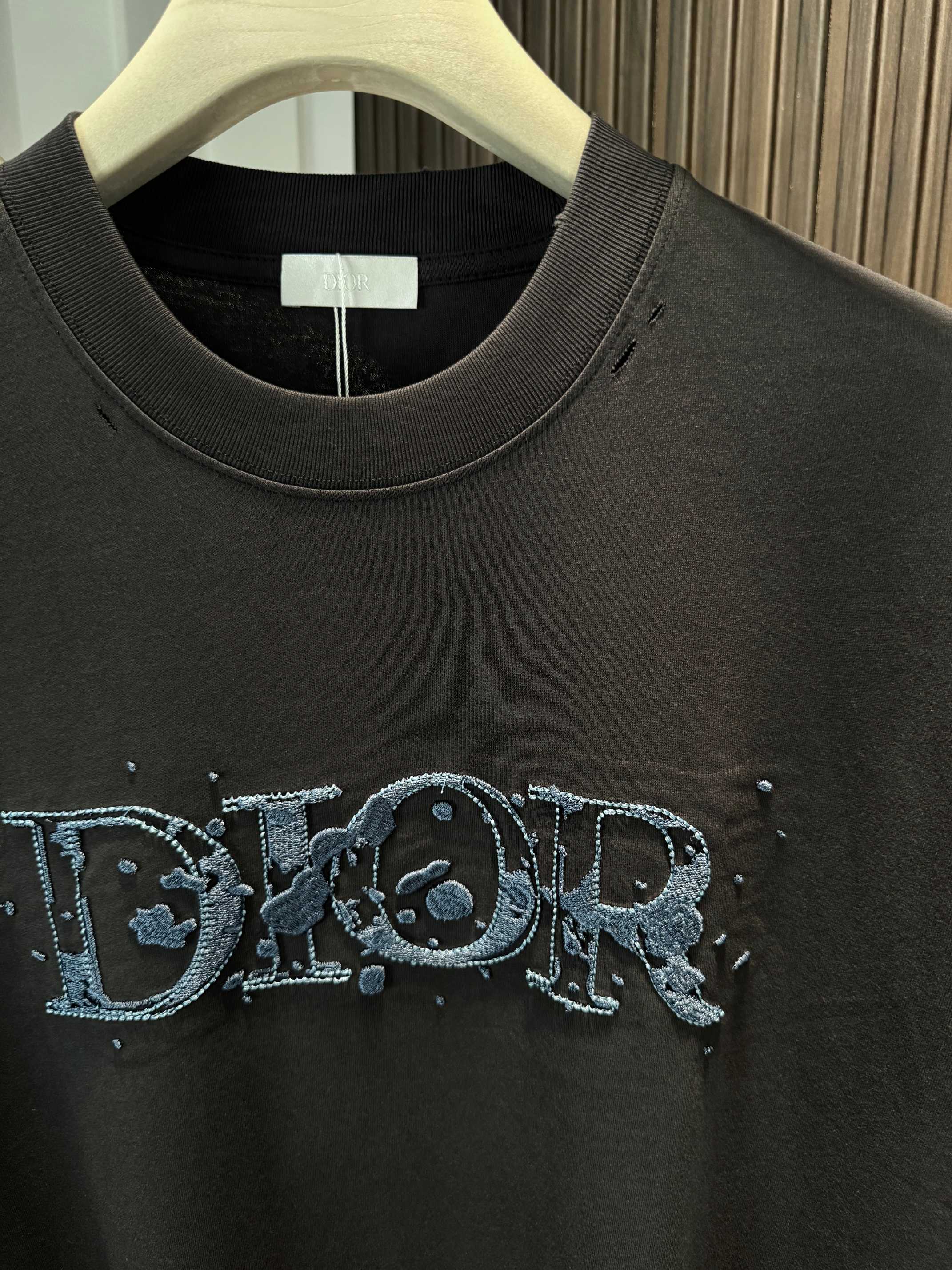 高品質 ディオールtシャツメルカリスーパーコピー シンプル 短袖 トップス  純綿 ブラック_2