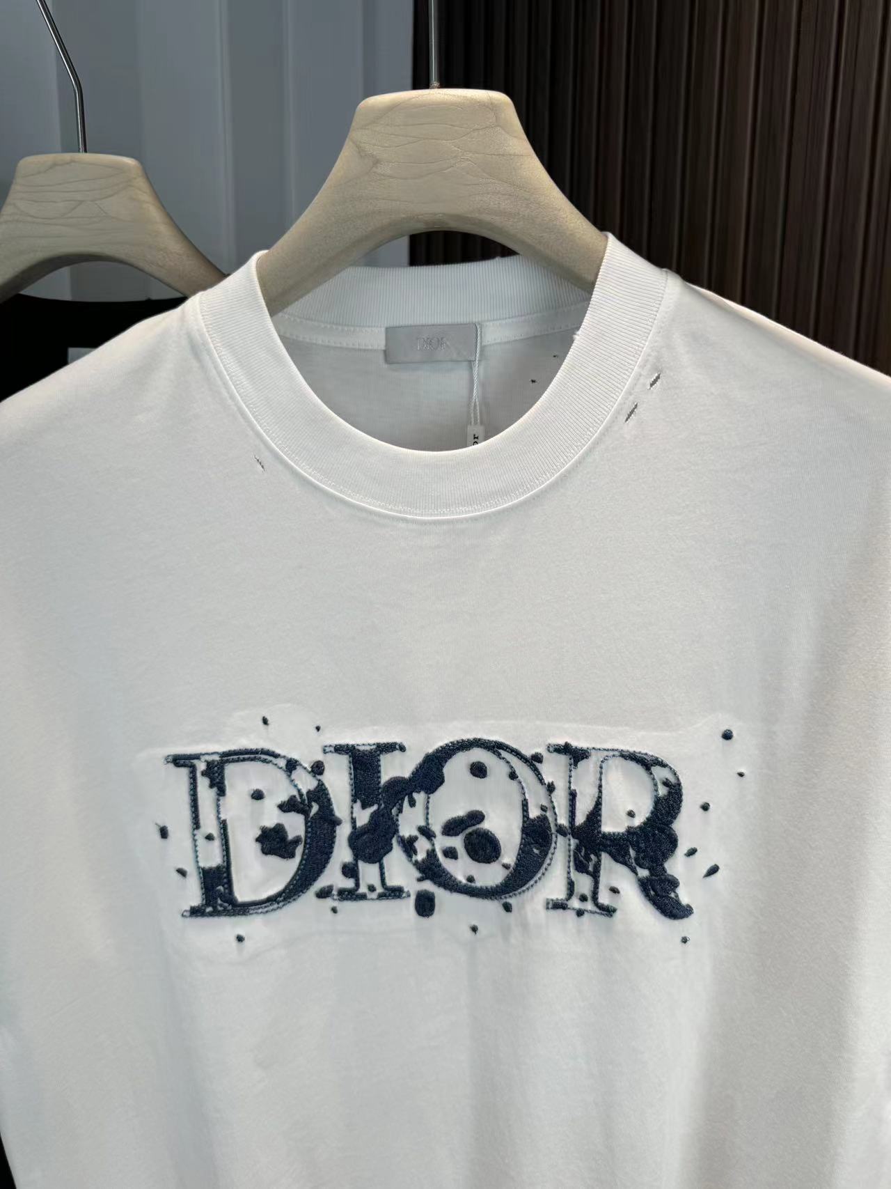 お得品‼ディオールtシャツヤフオク偽物 プリント 短袖 トップス  純綿 柔らかい ホワイト_5