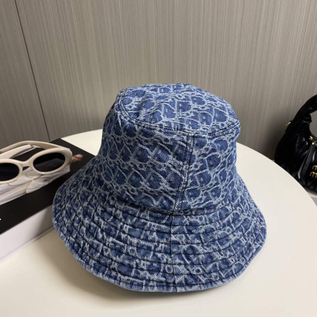 超激得の新品 キャップ ディオールスーパーコピー デニム帽子 日焼け止め 花柄 ブルー_7