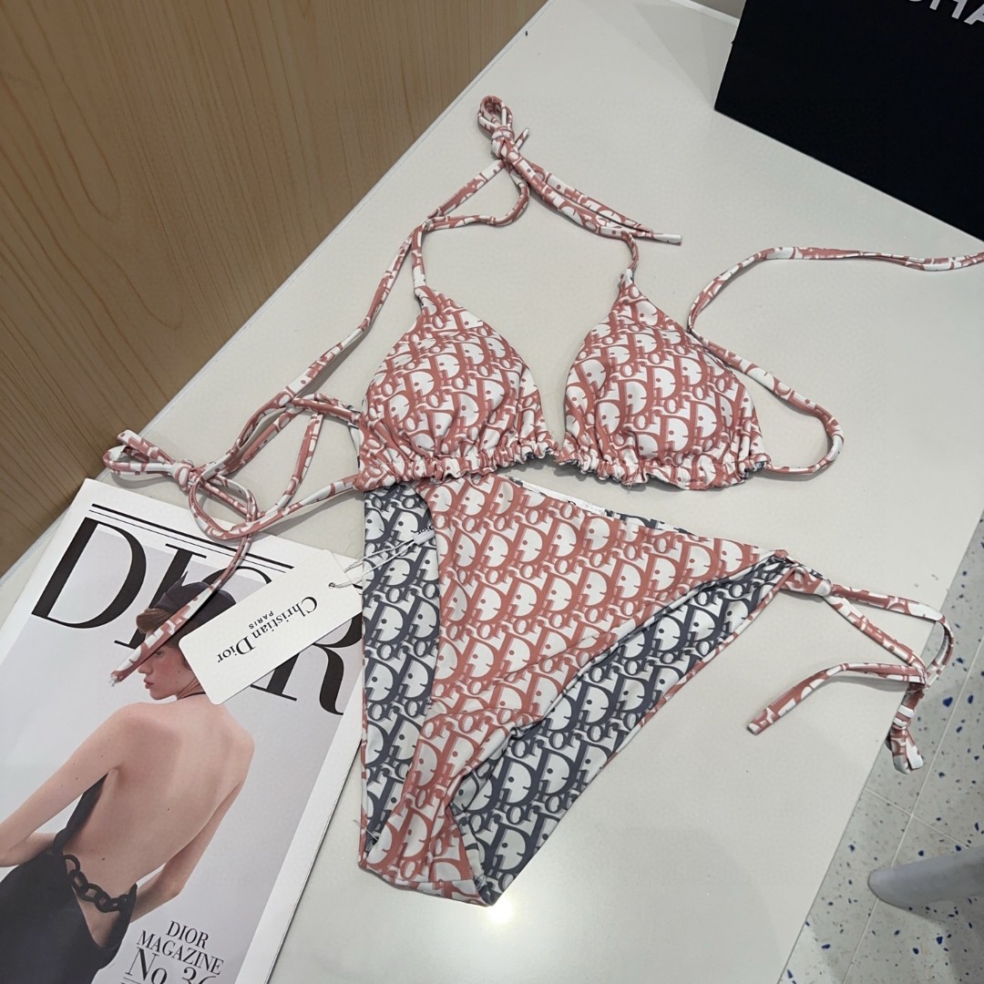 ディオール水着偽物 スタイリッシュなデザイン 魅力 セクシー ビキニ ピンク_2