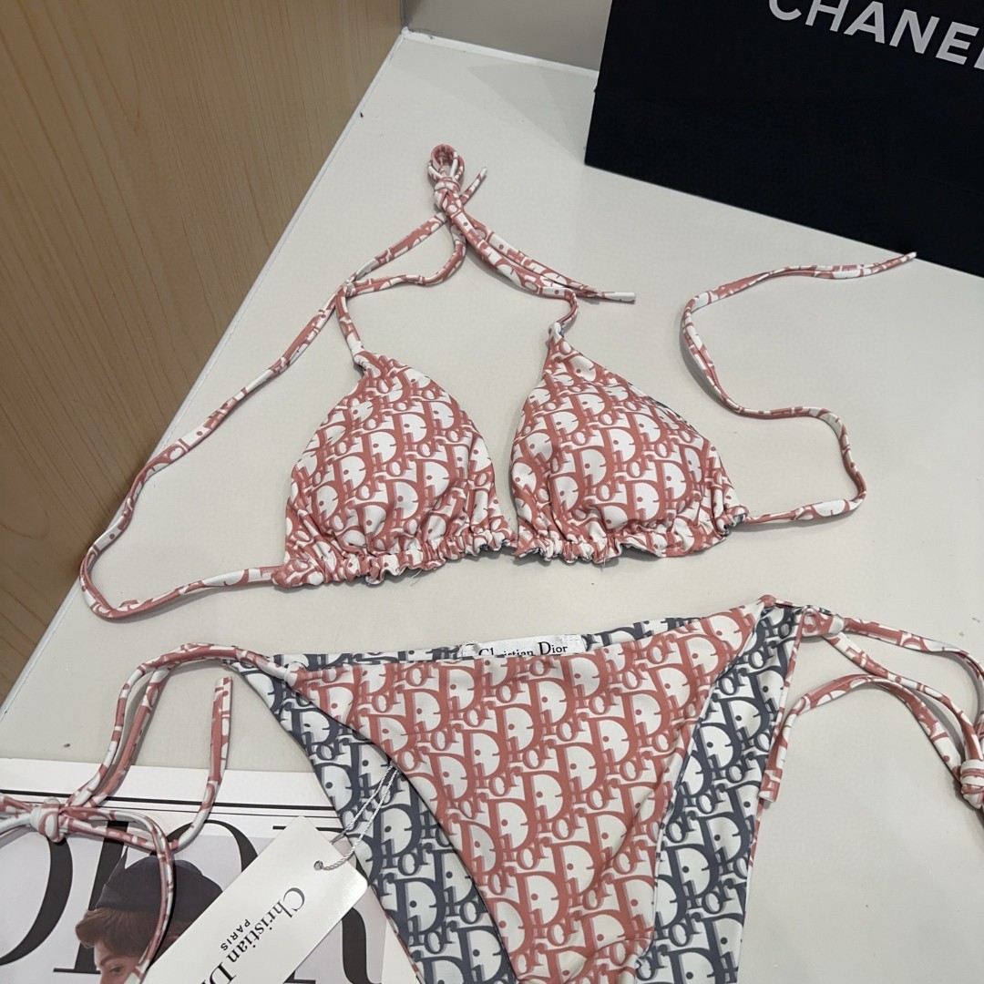 ディオール水着偽物 スタイリッシュなデザイン 魅力 セクシー ビキニ ピンク_5