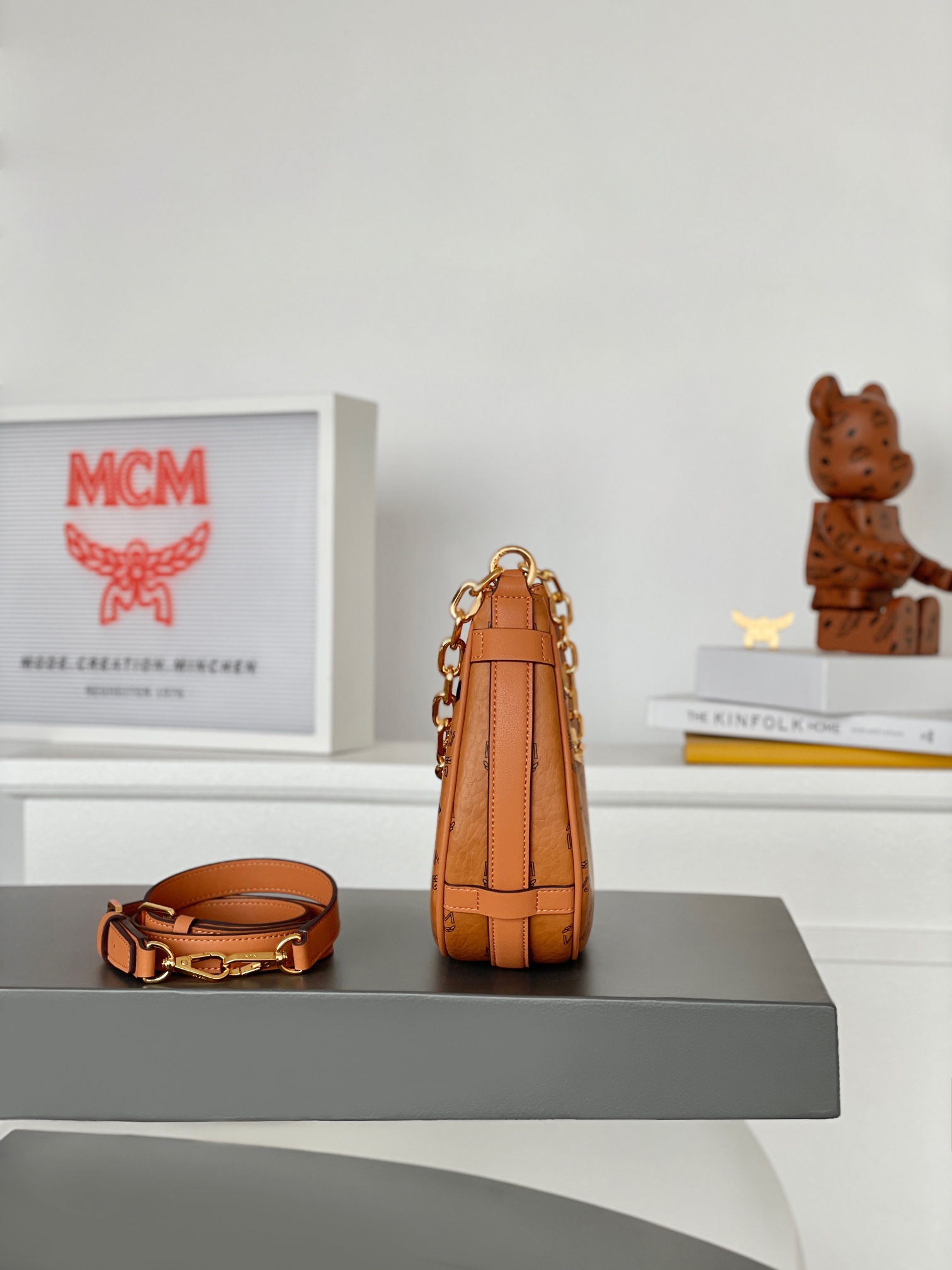 mcm トート激安通販 エムシーエム  レザー 日常 斜め掛けバッグ 肩掛け H028 ブラウン_6