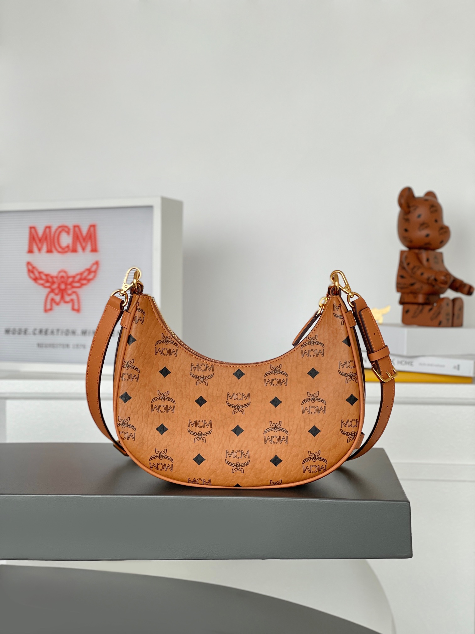 mcm トート激安通販 エムシーエム  レザー 日常 斜め掛けバッグ 肩掛け H028 ブラウン_7