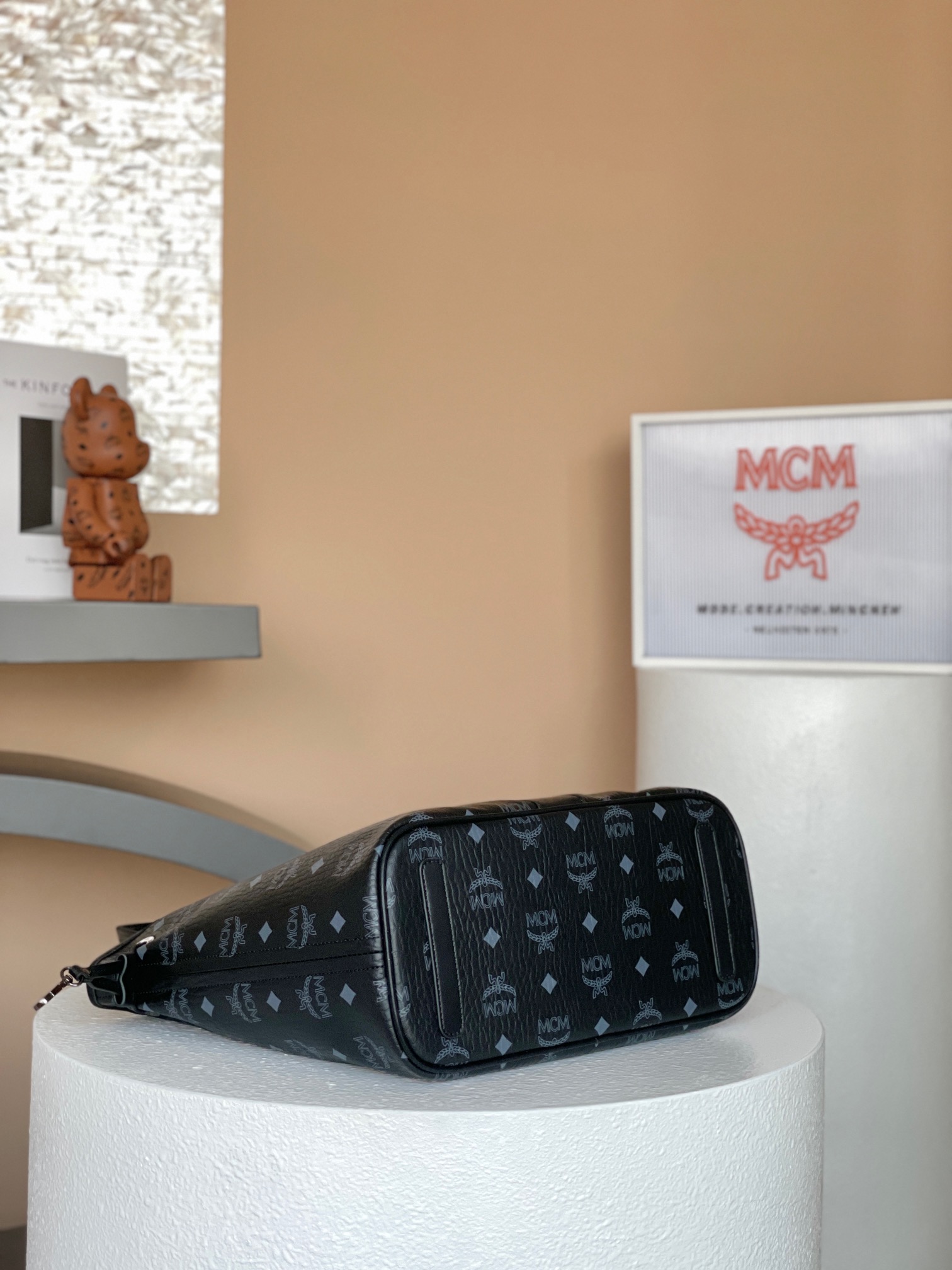 mcm ラッピングＮ級品 優雅レディ エムシーエム 牛革 トート ハンドバッグ 両面 ブラック_7