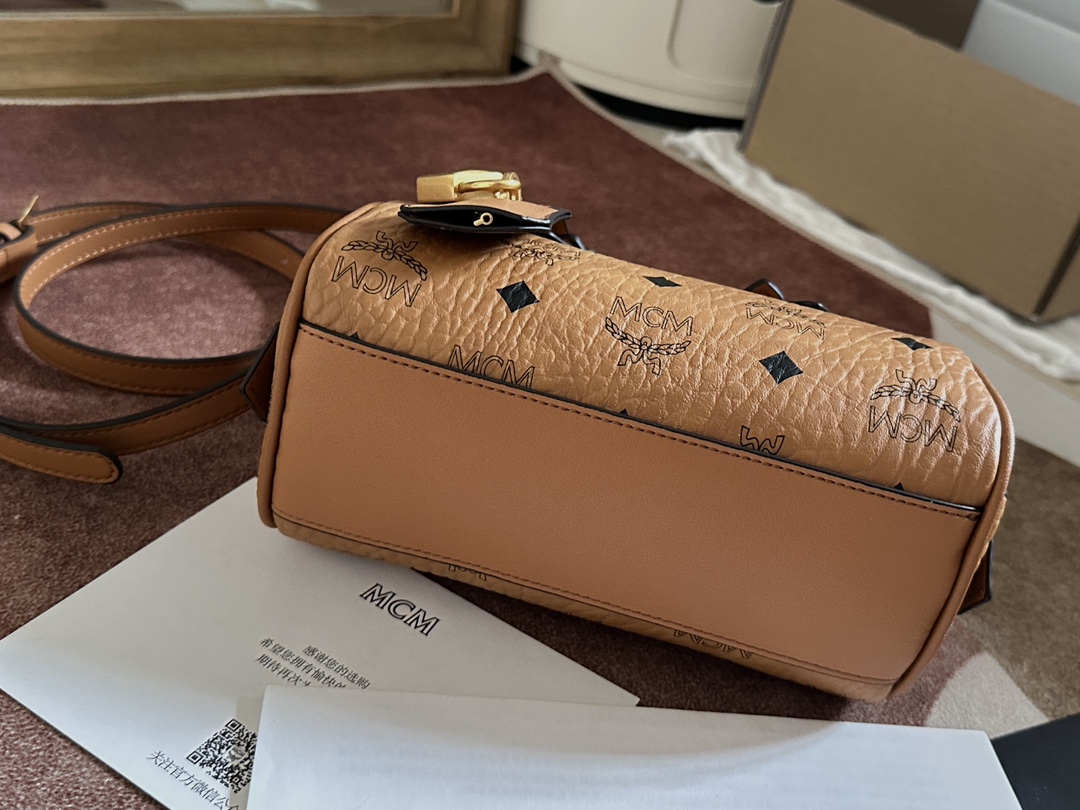 人気商品 エムシーエム mcm 売るＮ級品 優雅 ハンドバッグ 斜め掛け 牛革  6214 ブラウン_5