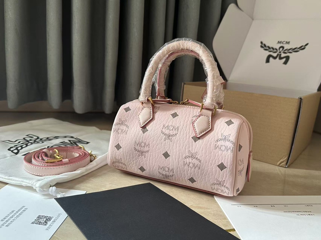 人気商品 エムシーエム mcm バッグ 値段コピー 優雅 ハンドバッグ 斜め掛け 牛革  6214 ピンク_5