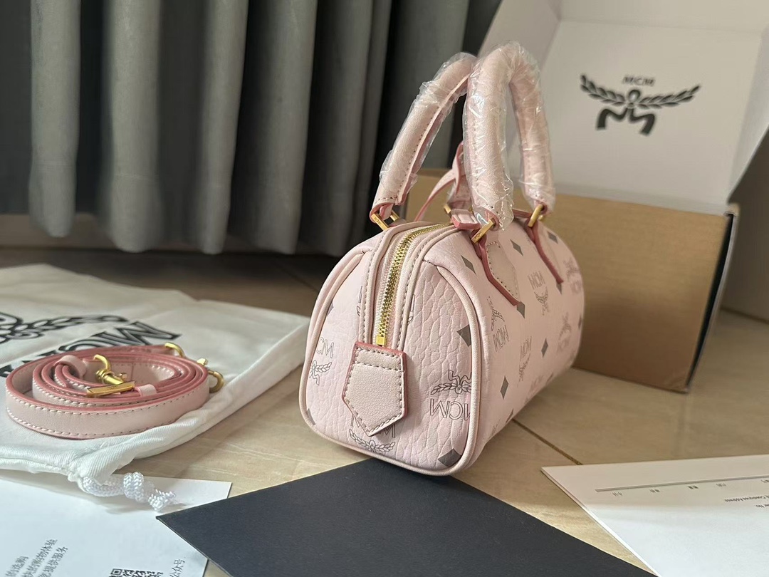 人気商品 エムシーエム mcm バッグ 値段コピー 優雅 ハンドバッグ 斜め掛け 牛革  6214 ピンク_7