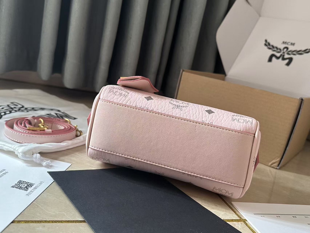 人気商品 エムシーエム mcm バッグ 値段コピー 優雅 ハンドバッグ 斜め掛け 牛革  6214 ピンク_8