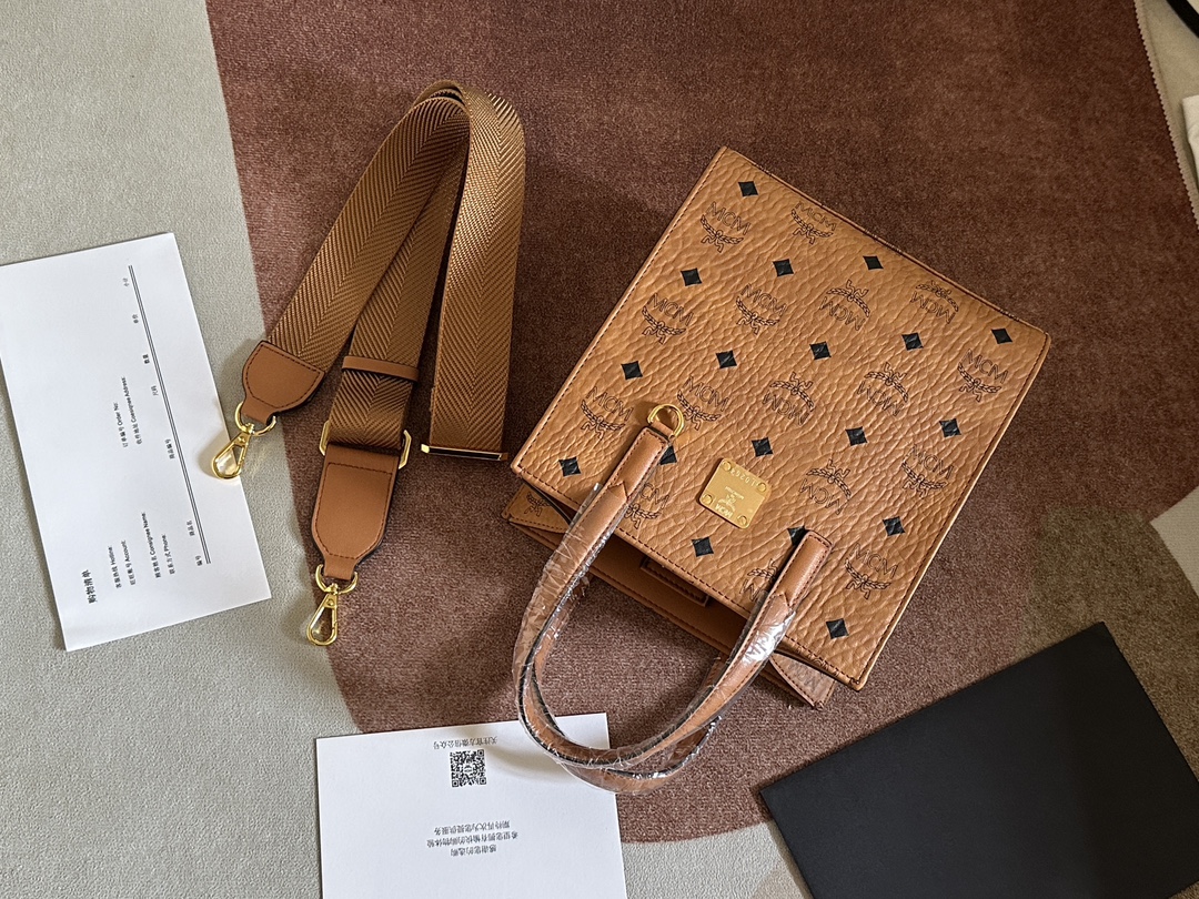 mcm 値段スーパーコピー トート 優雅 ハンドバッグ 斜め掛け 牛革 6711 ブラウン_6