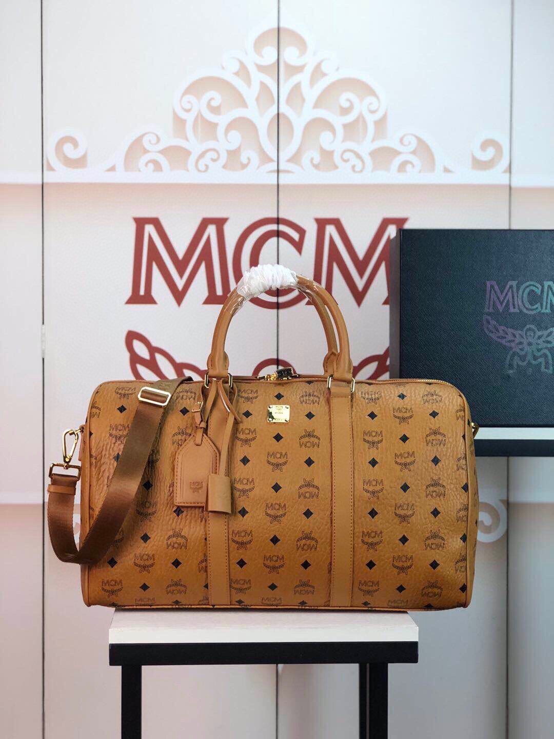 mcmのバッグコピー トート 優雅 ハンドバッグ 大容量 斜め掛け 牛革 6022 ブラウン_1