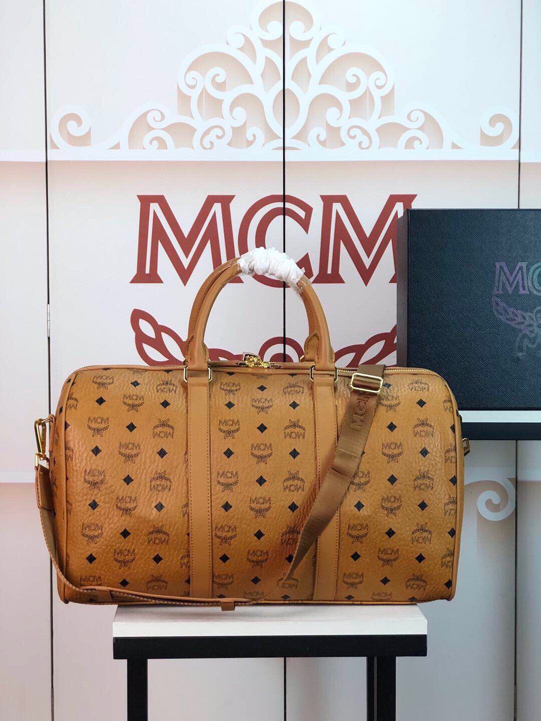 mcmのバッグコピー トート 優雅 ハンドバッグ 大容量 斜め掛け 牛革 6022 ブラウン_3