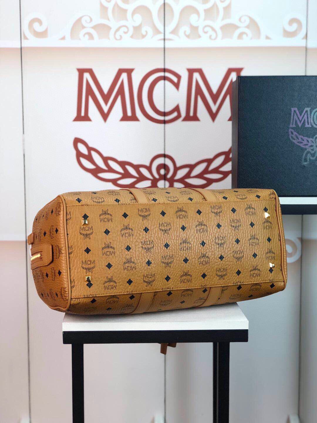 mcmのバッグコピー トート 優雅 ハンドバッグ 大容量 斜め掛け 牛革 6022 ブラウン_4