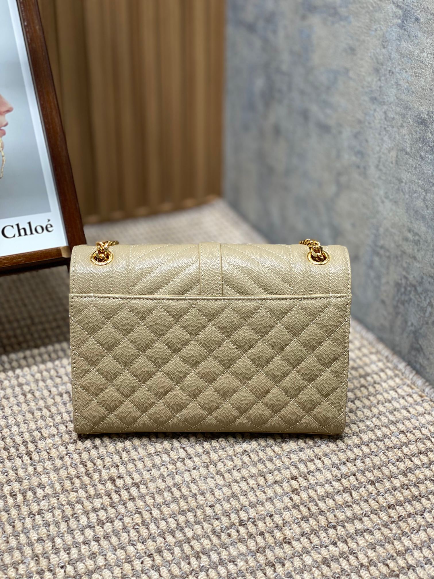 サン ローラン メンズ トート バッグスーパーコピー 優雅 ハンドバッグ 本革 チェーン 392739 杏色_2