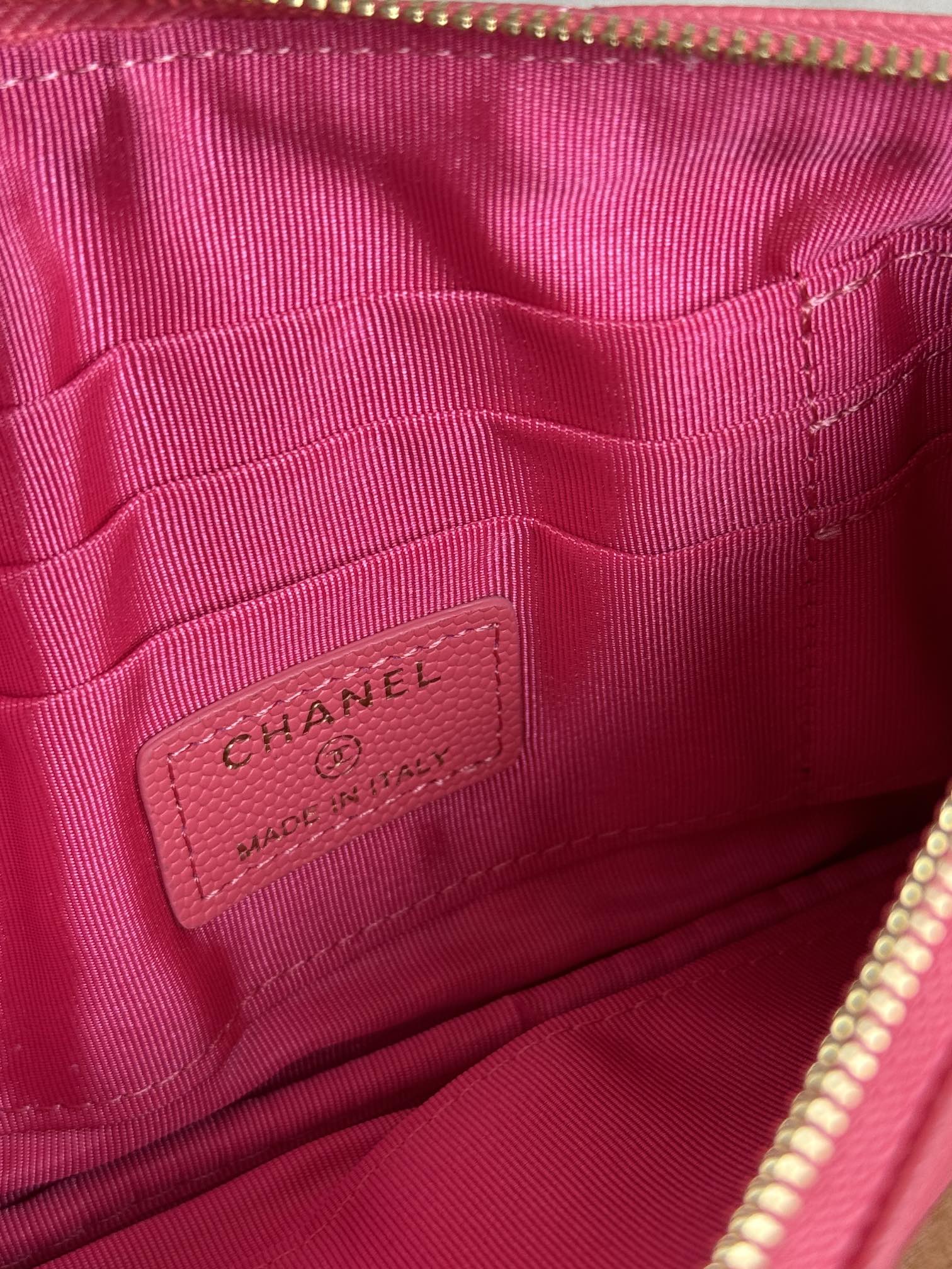 レディース シャネル 財布偽物 牛革 レザー 手持ち シンプル 長財布 ピンク_9