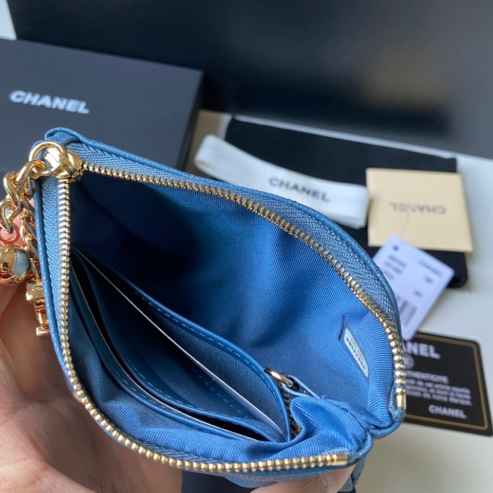 セール開催中 レディース chanel 財布偽物 本革 レザー 小遣いバッグ A50168 ブルー_9